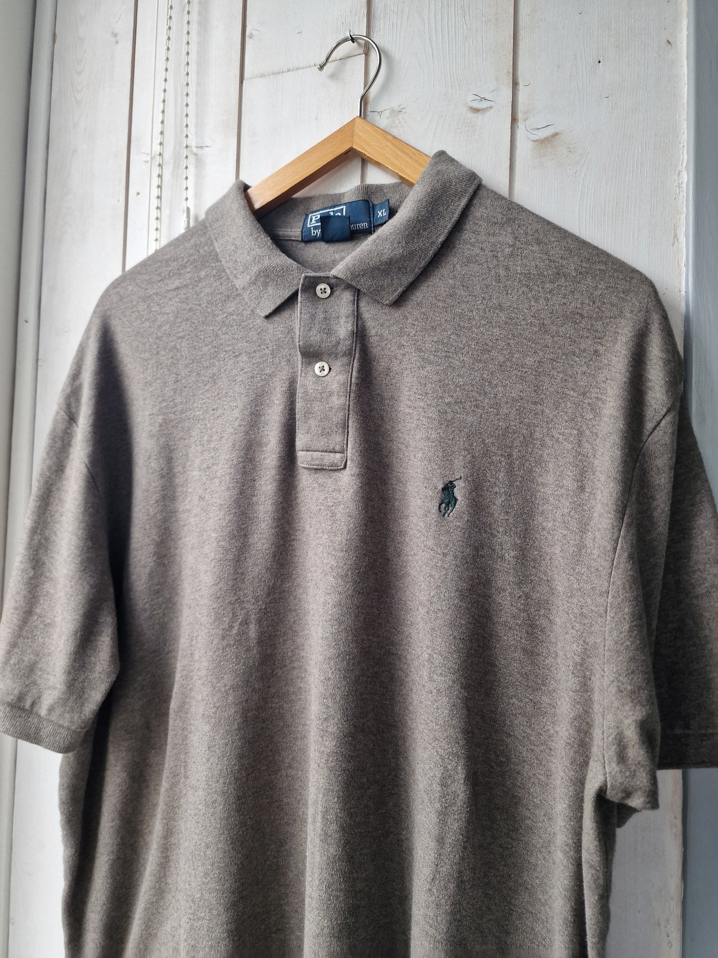 Polo gris anthracite en coton doux - XL