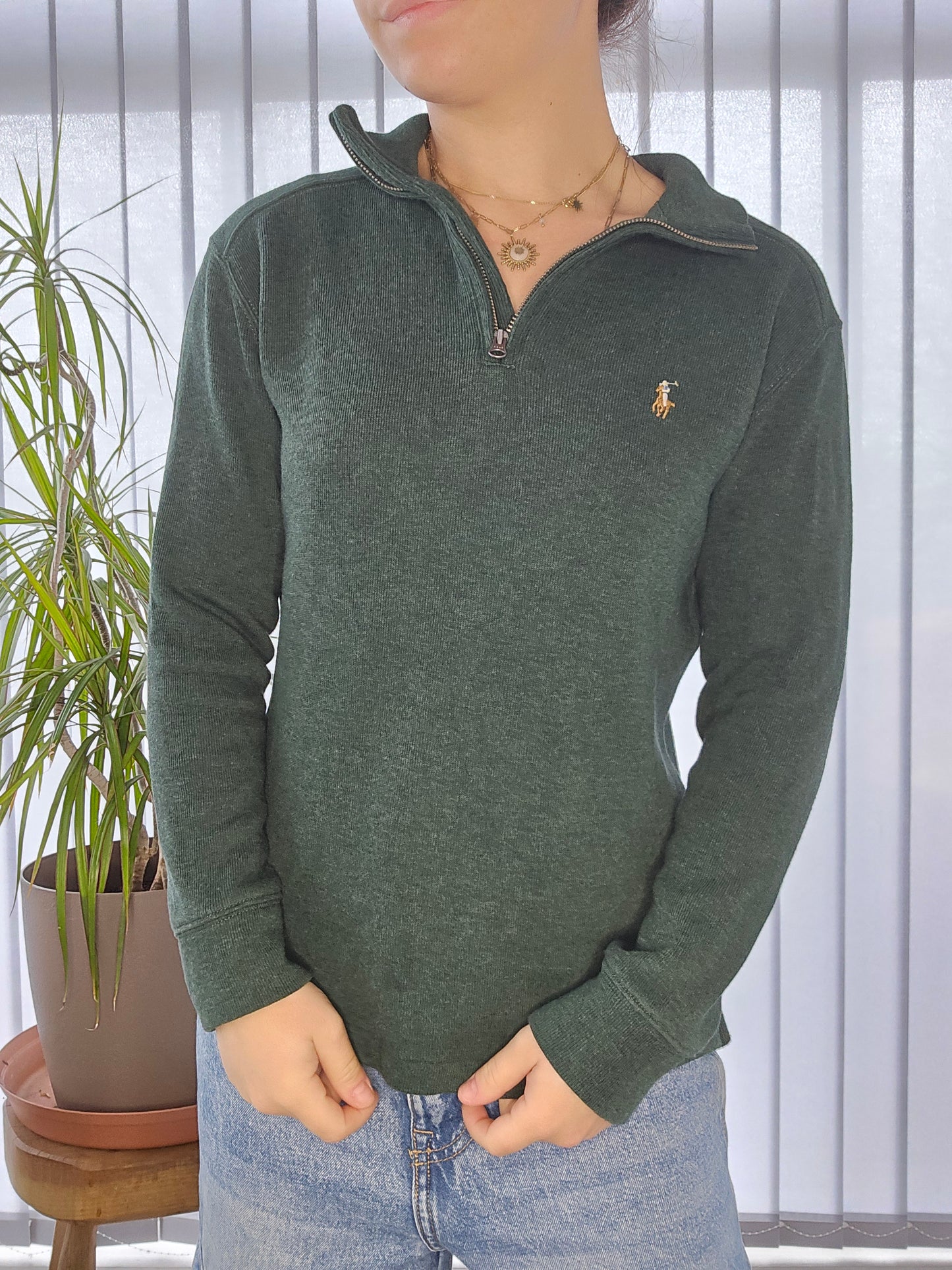 Pull camionneur vert sapin - XS/34