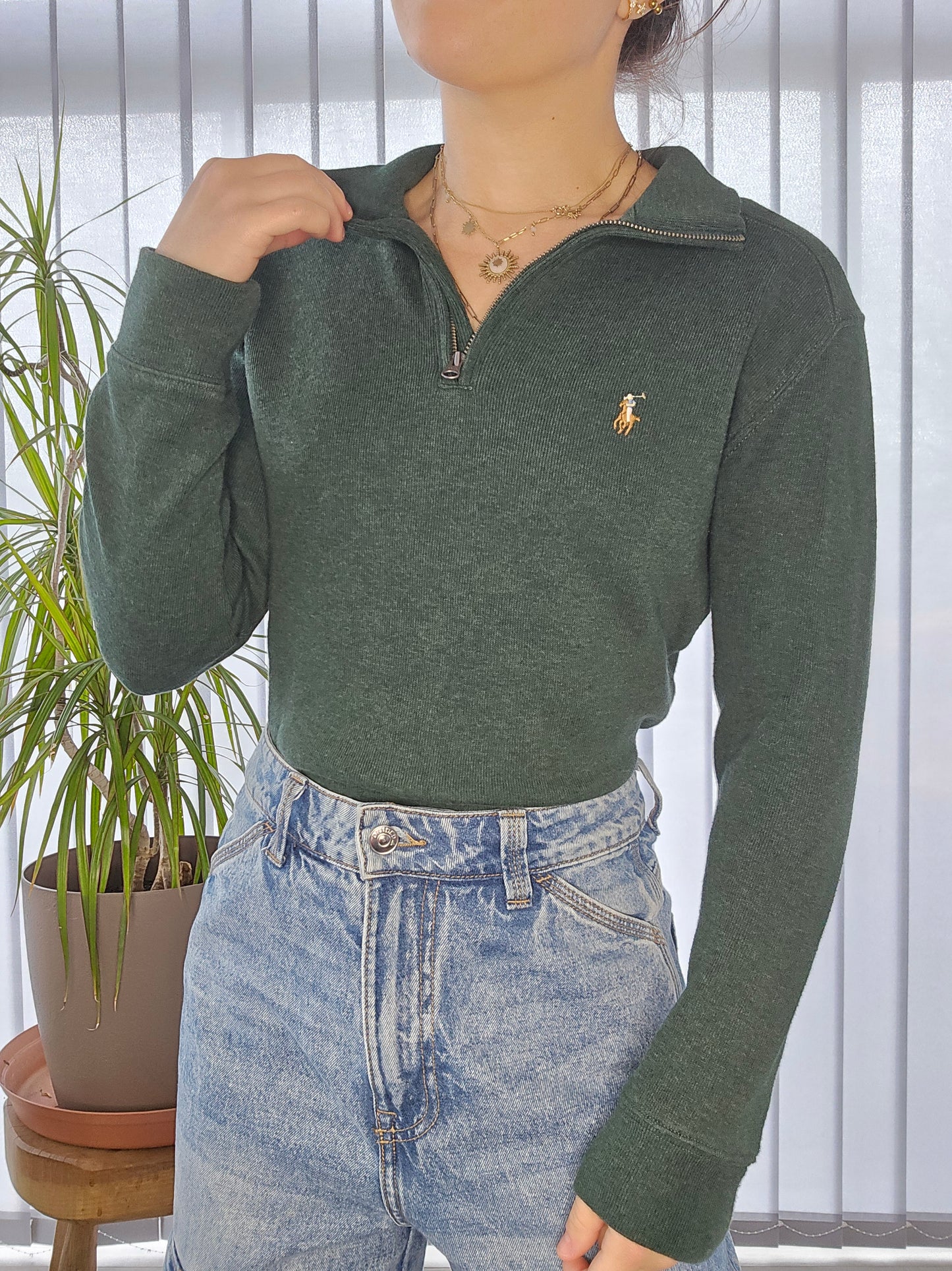 Pull camionneur vert sapin - XS/34