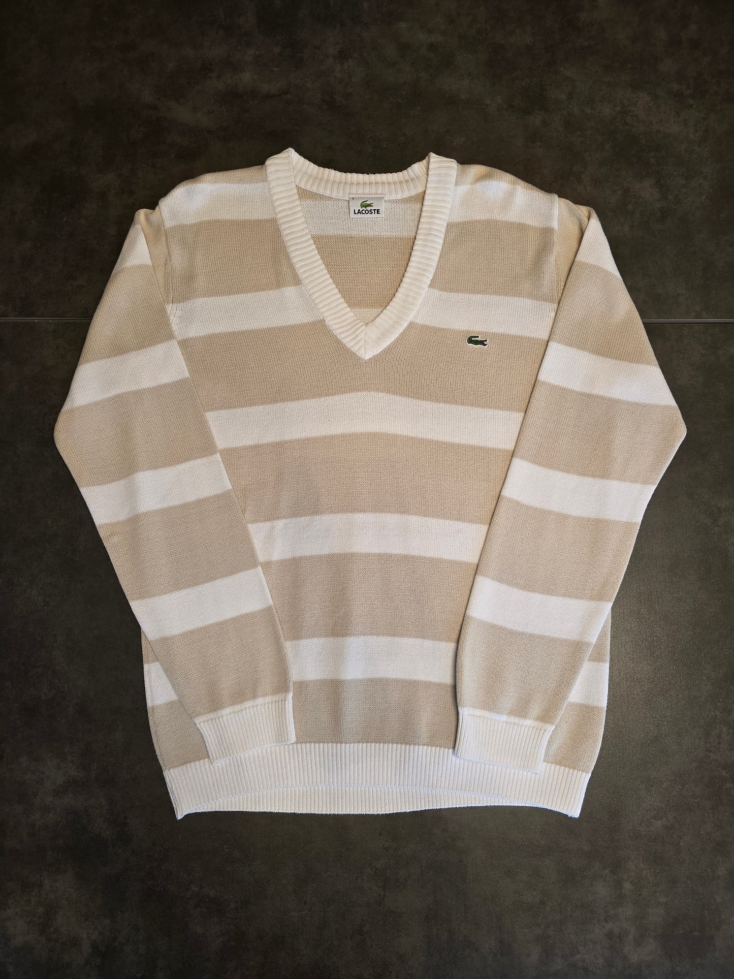 Pull col V à rayures des années 90' - XL/42