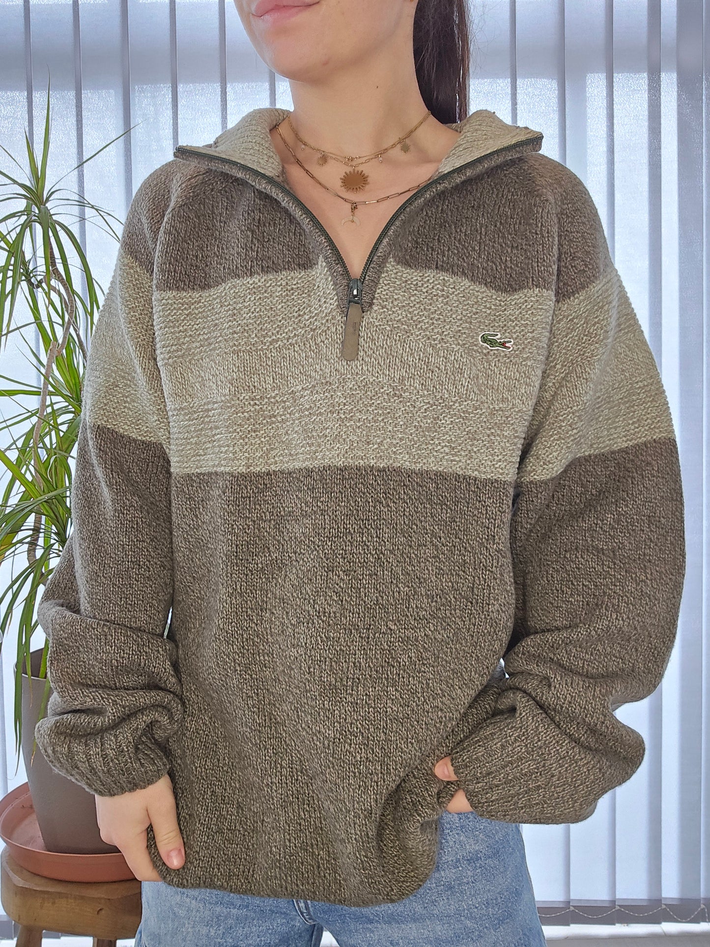 Pull camionneur en maille épaisse vintage - XL/42