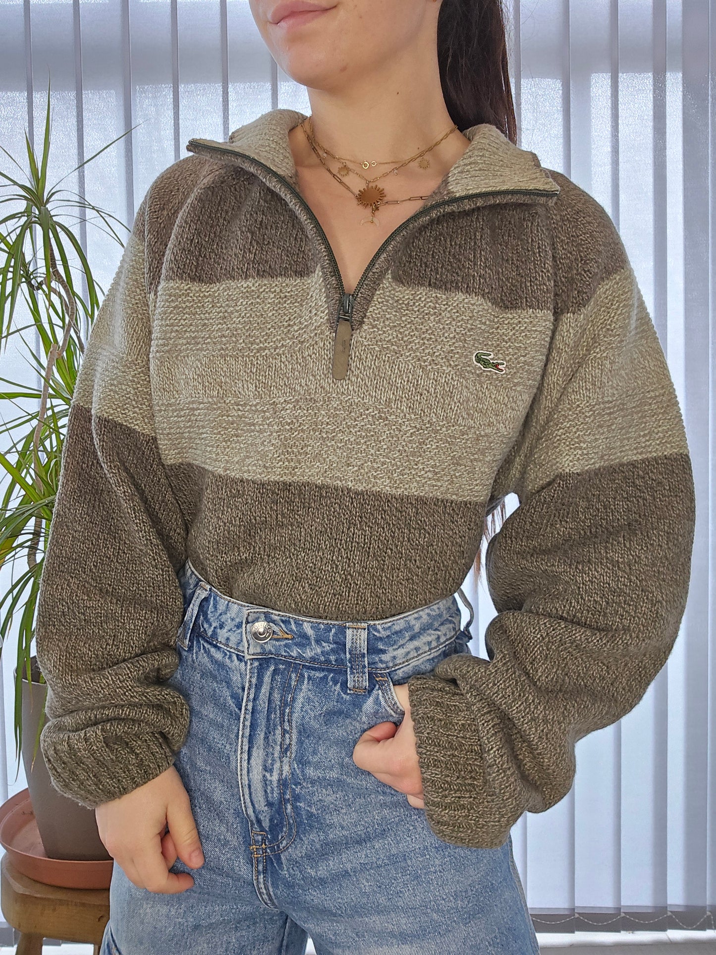 Pull camionneur en maille épaisse vintage - XL/42