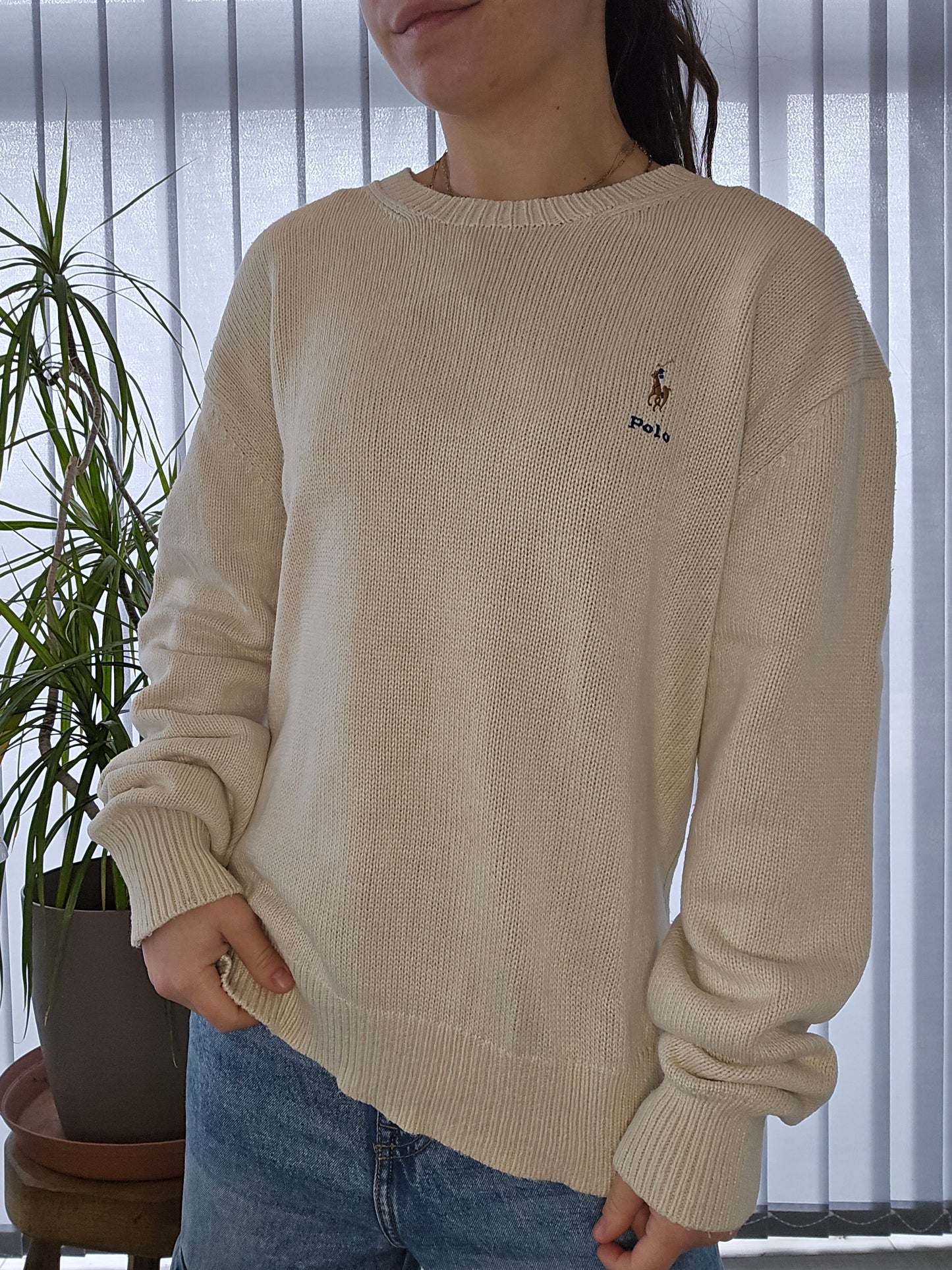 Pull en maille crème collection récente - L/40