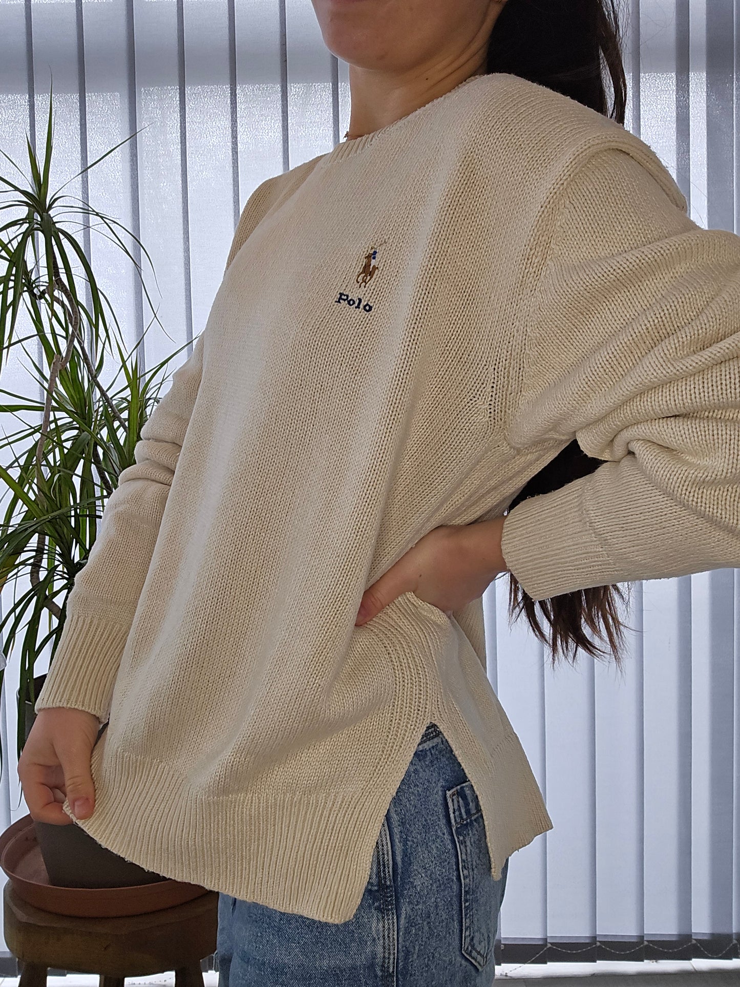 Pull en maille crème collection récente - L/40