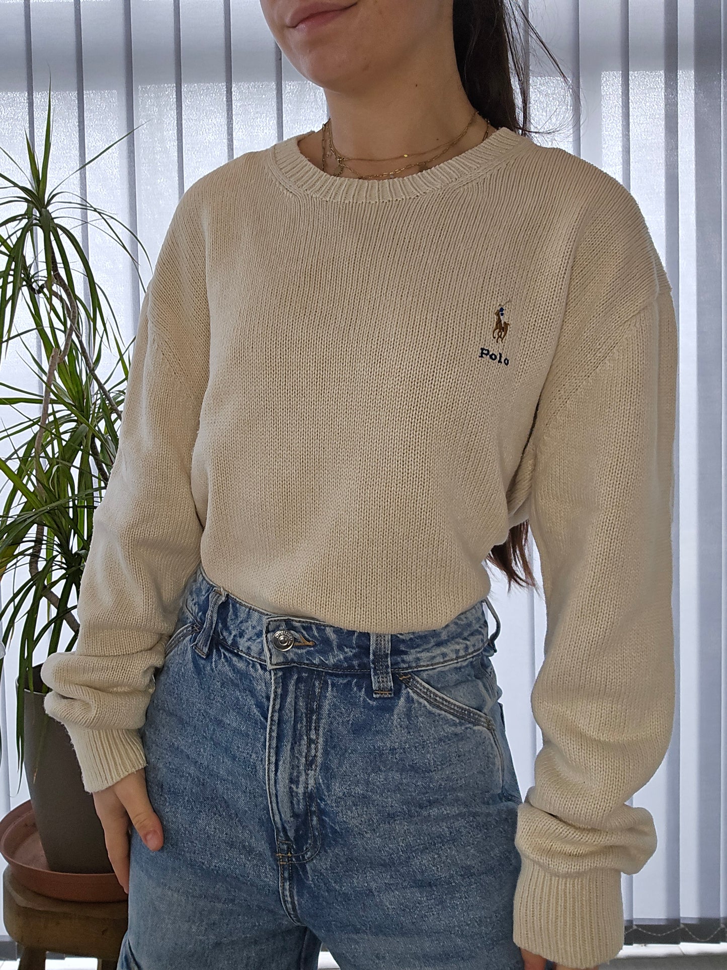 Pull en maille crème collection récente - L/40