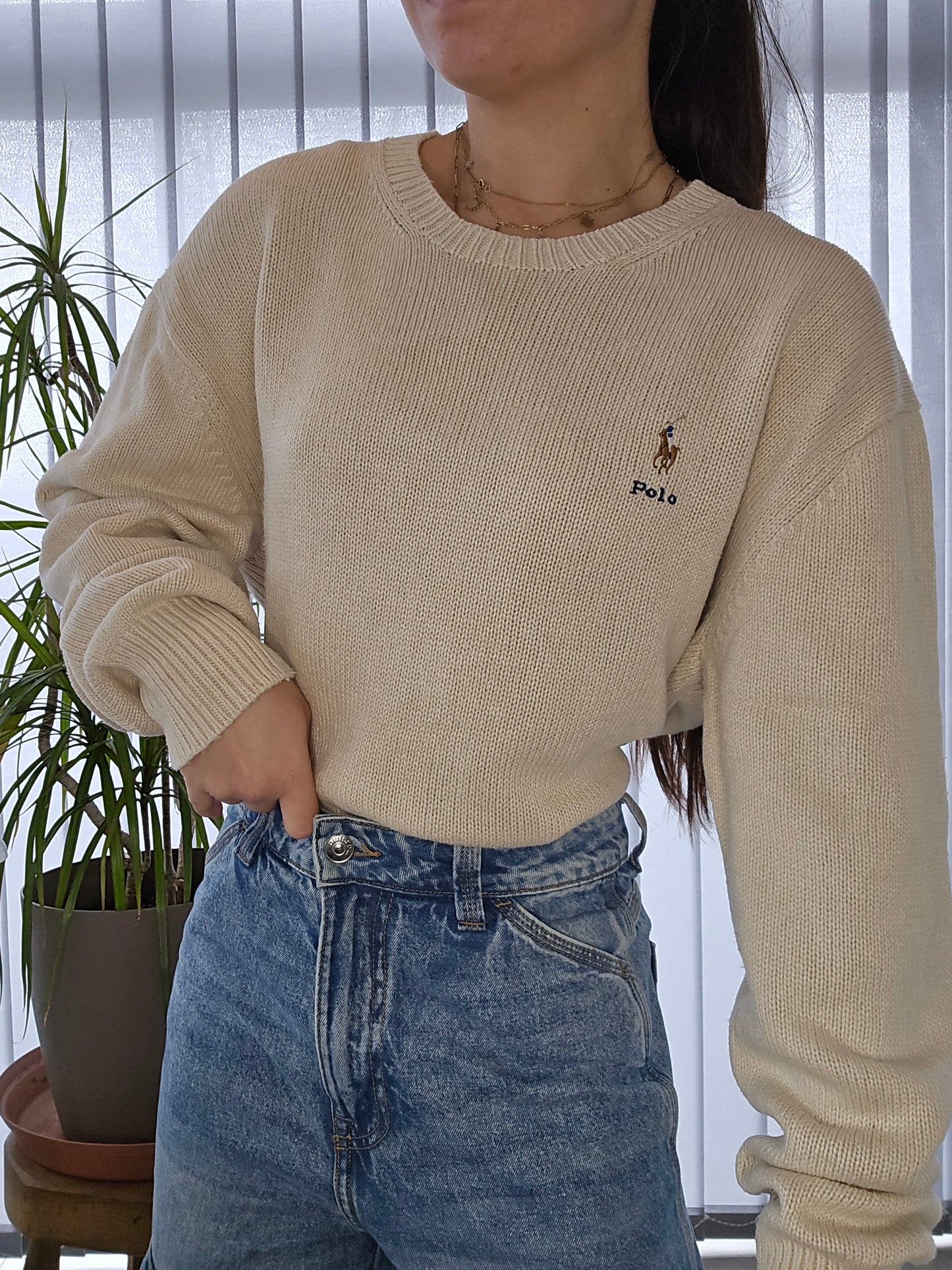 Pull en maille crème collection récente - L/40