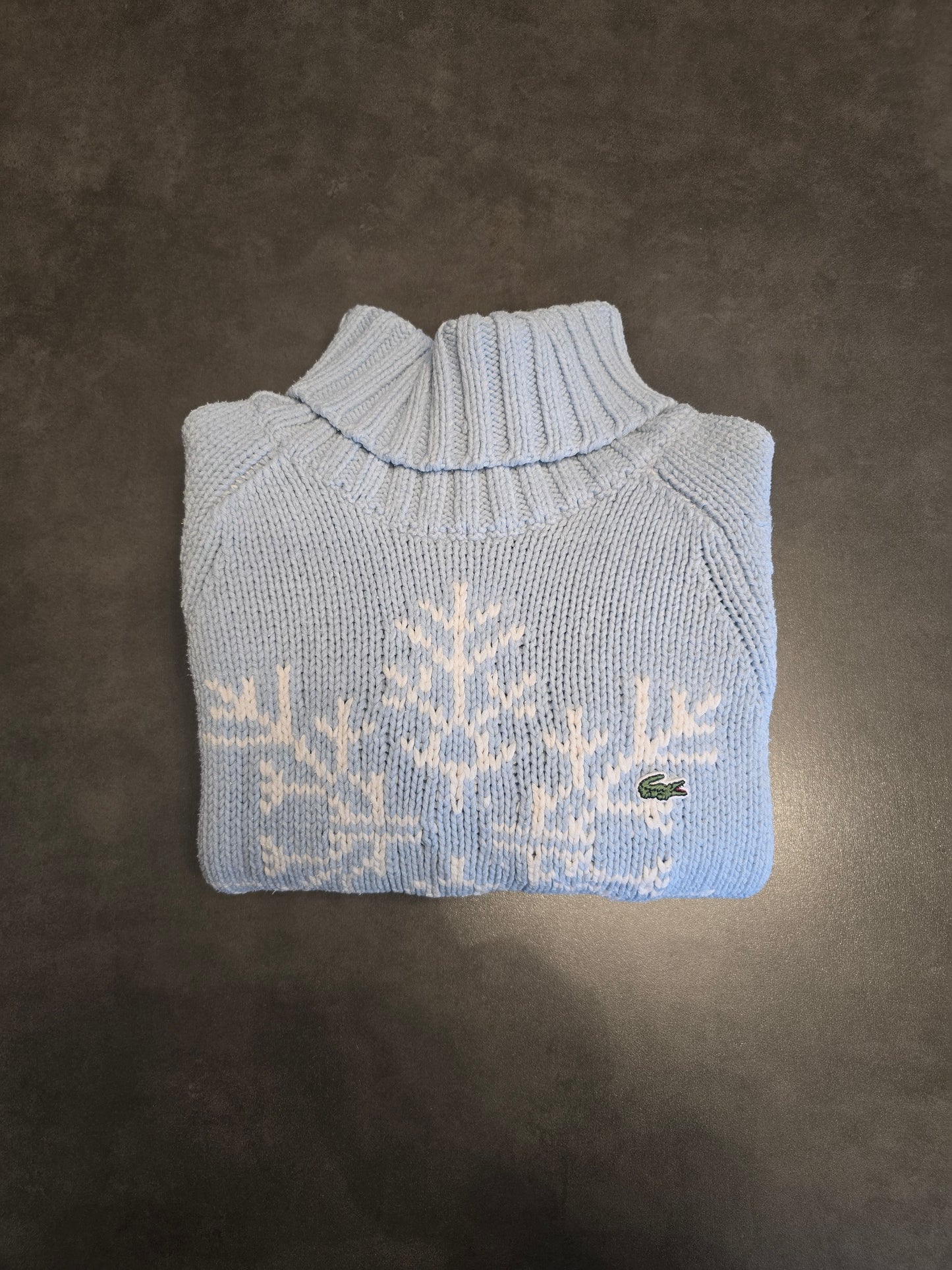 Pull camionneur bleu ciel flocon brodé - XS/S