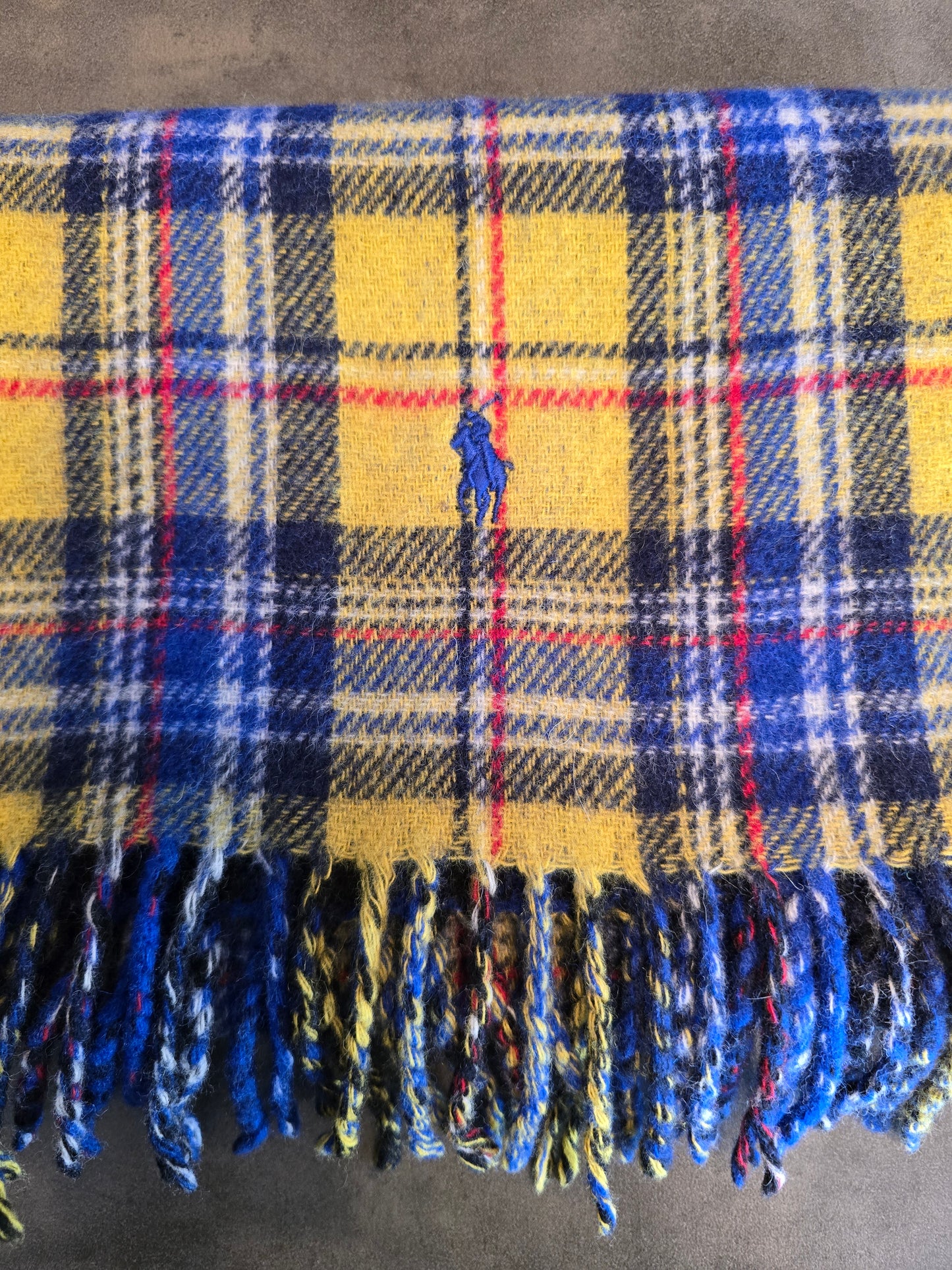 Écharpe écossaise jaune/bleu - TU