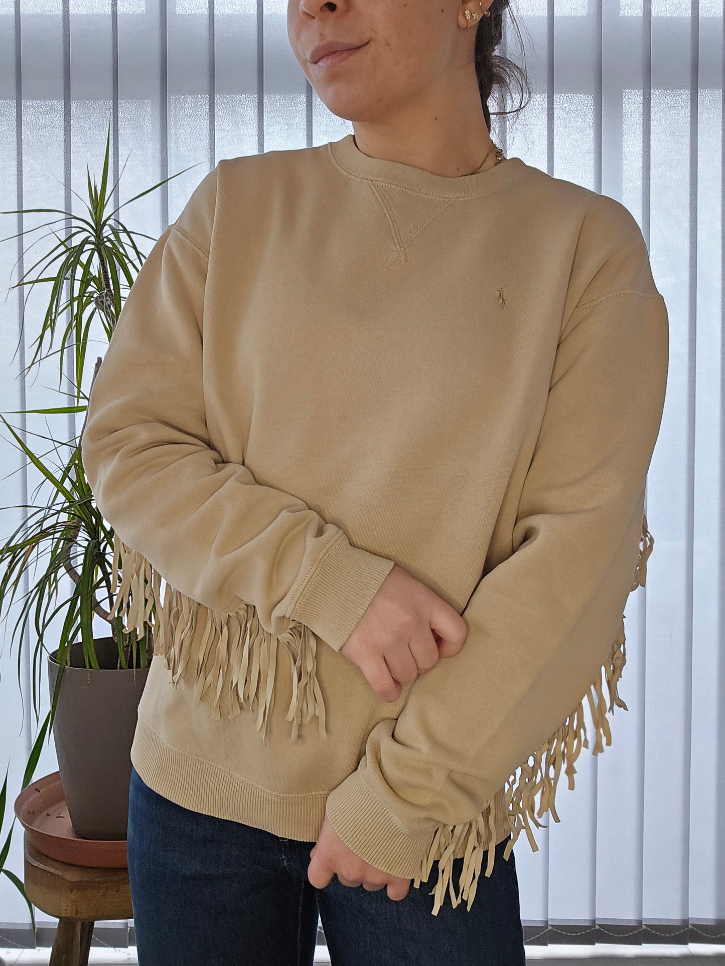 Sweat camel à frange - XS/S