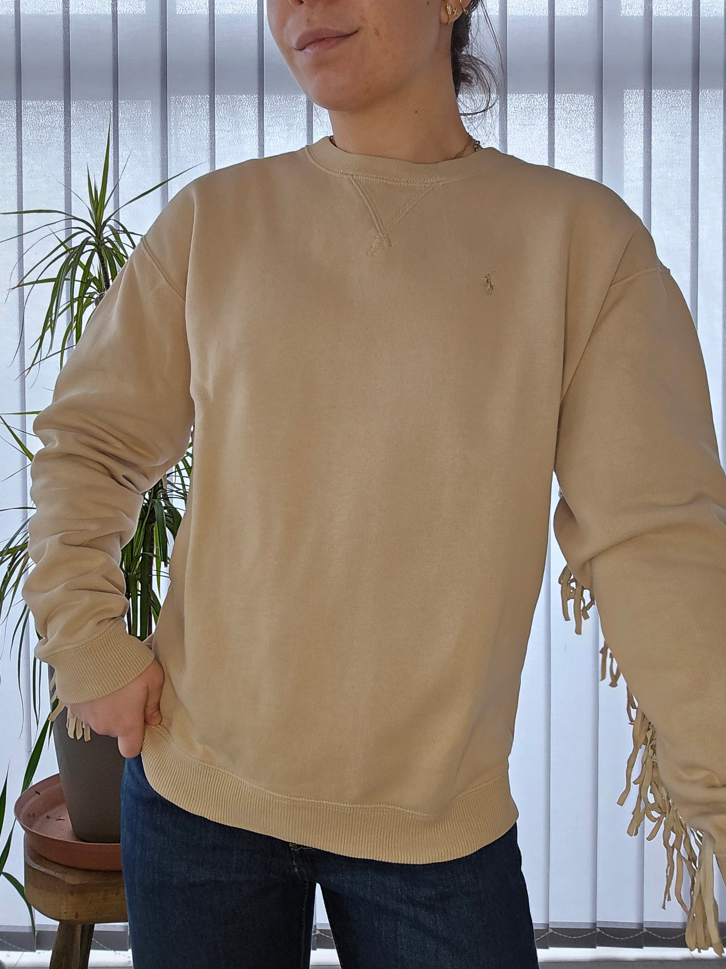Sweat camel à frange - XS/S