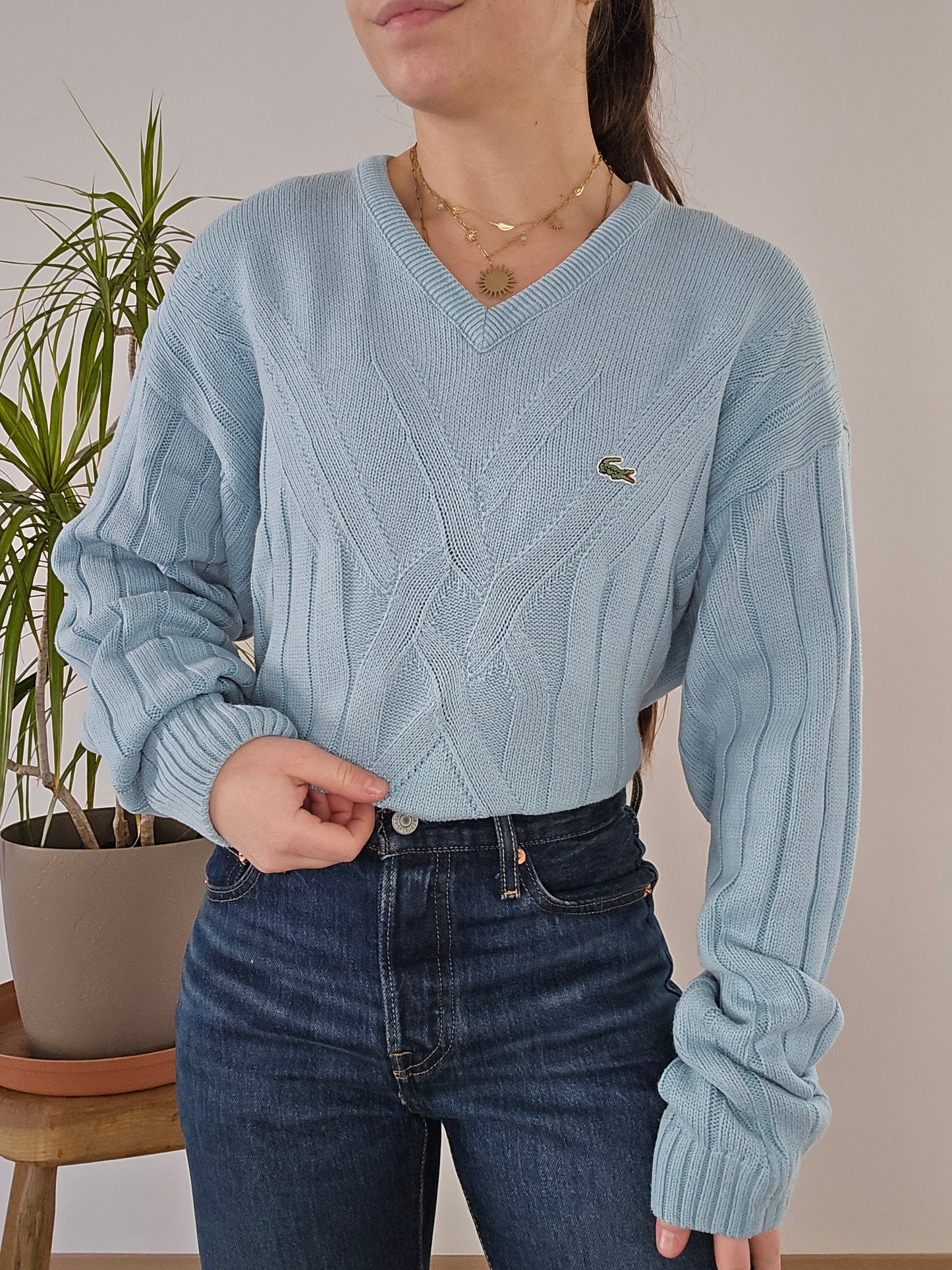 Pull bleu ciel des années 90' - XL/42