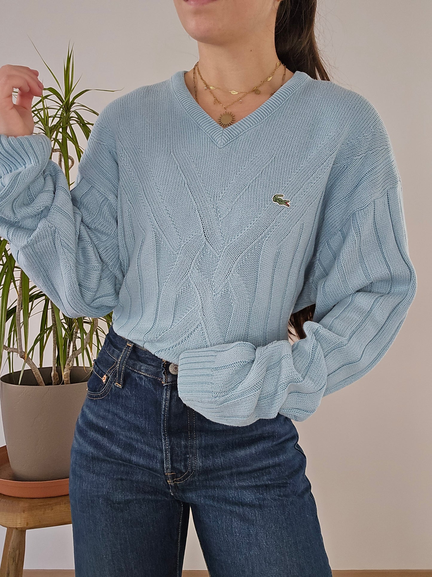 Pull bleu ciel des années 90' - XL/42