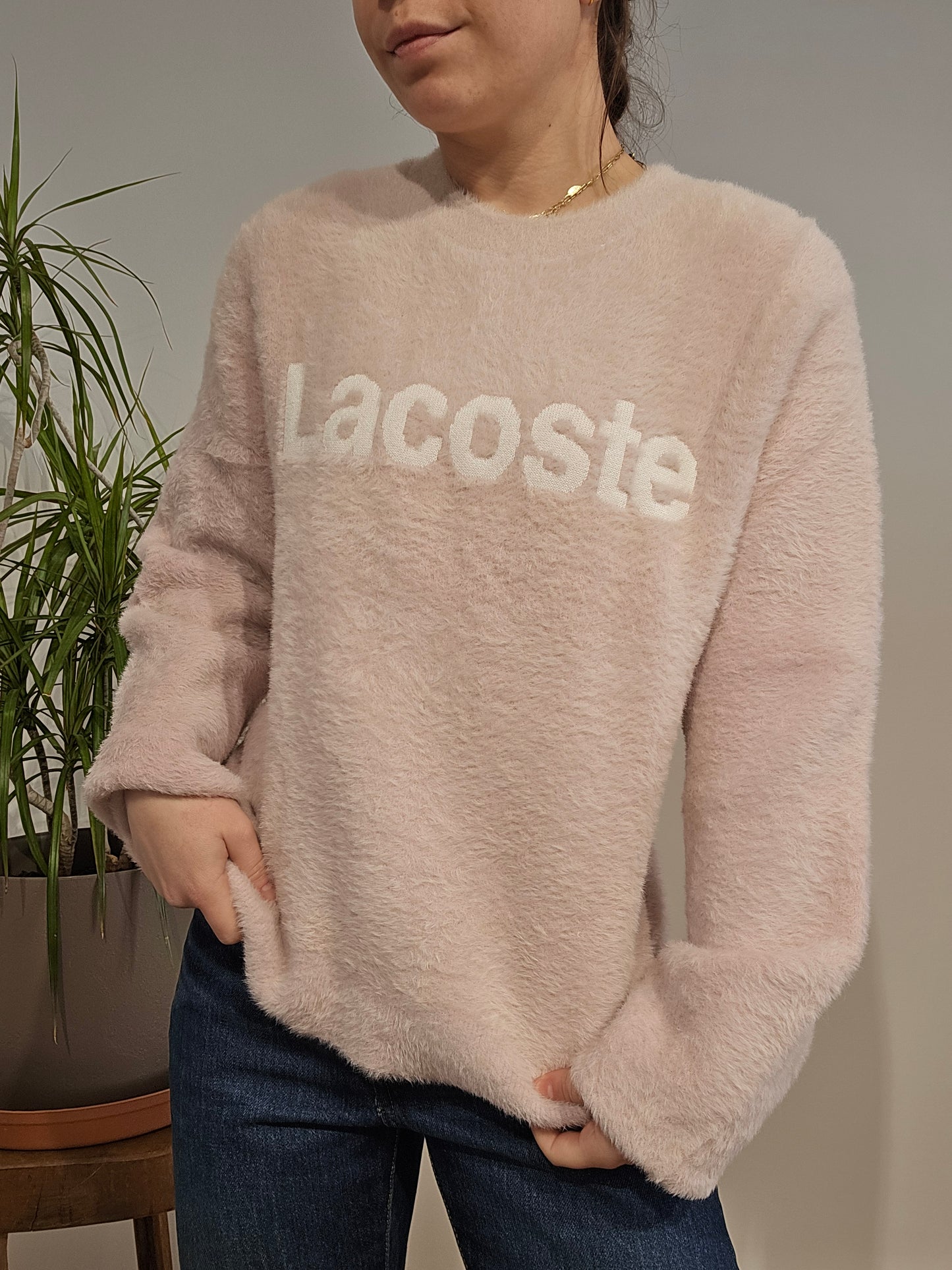 Pull en moumoute douce rose clair - L/XL