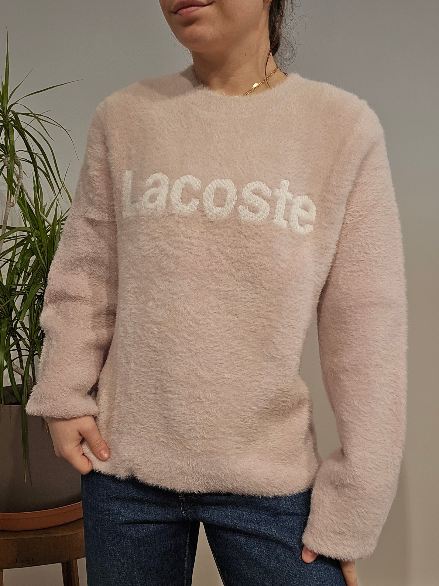Pull en moumoute douce rose clair - L/XL