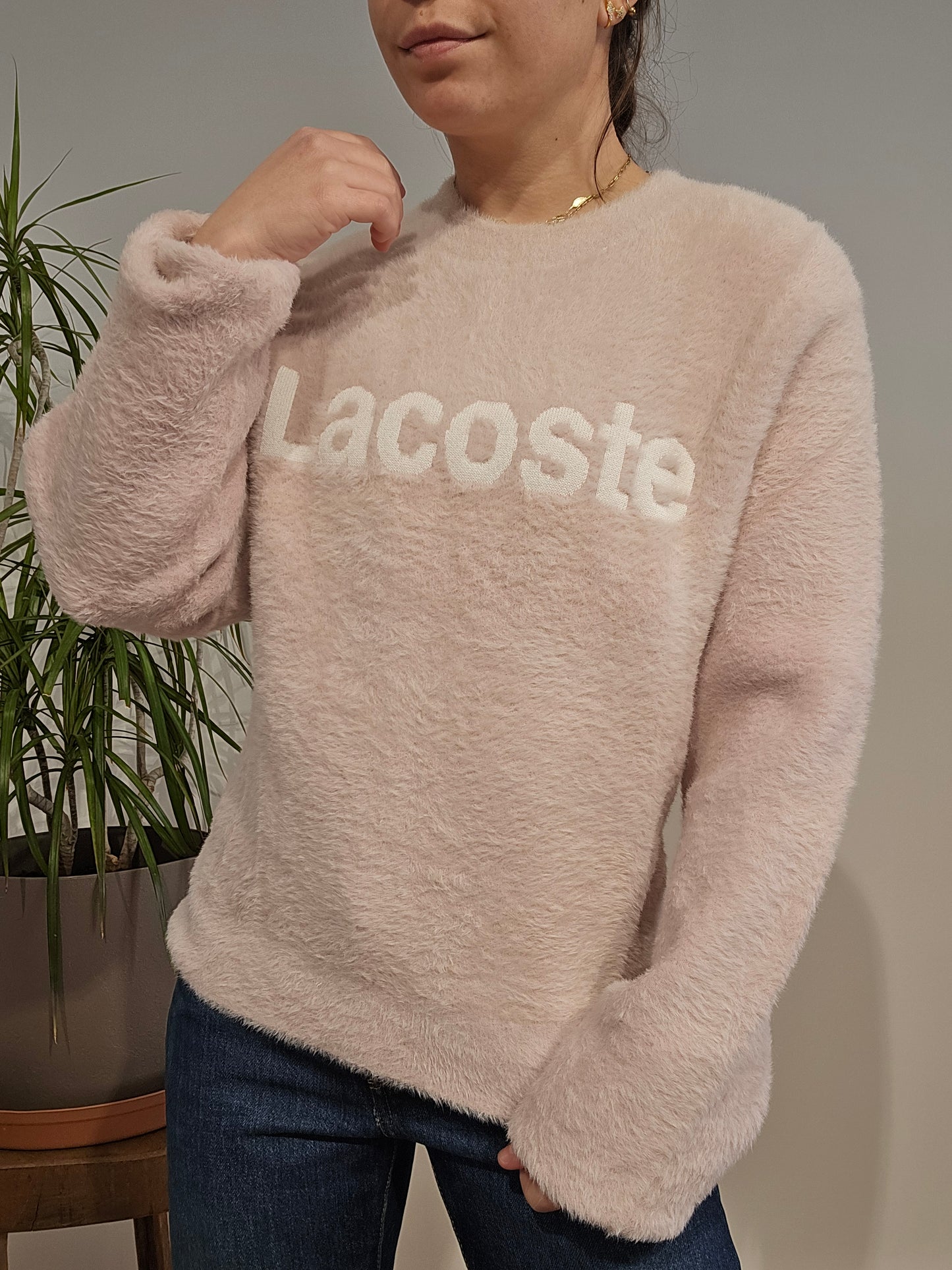 Pull en moumoute douce rose clair - L/XL
