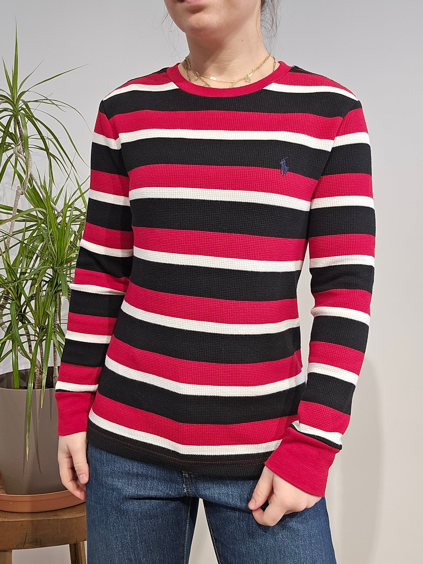 Pull en maille gaufrée à rayures - XS/34