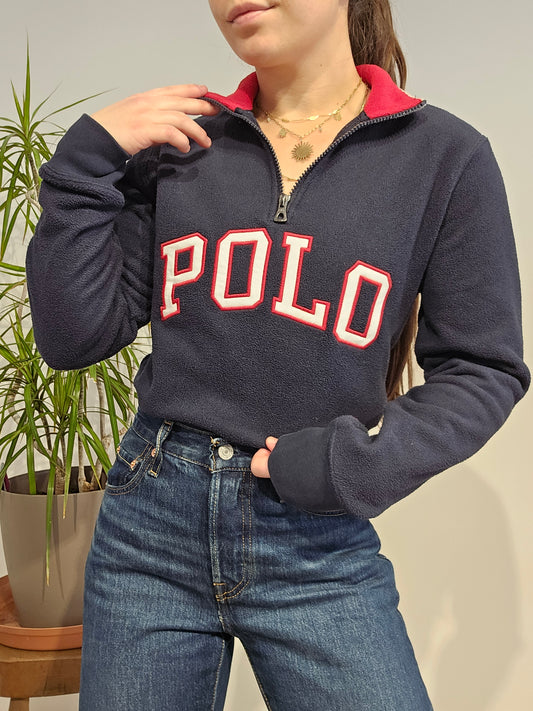 Pull camionneur en polaire marine "polo" - XS/34