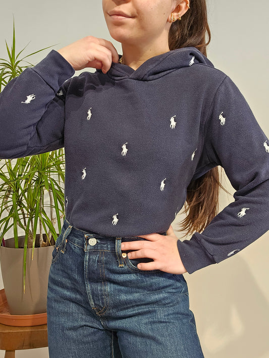 Sweat à capuche marine multiponey - XS/34