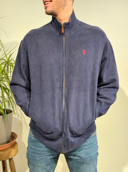 Veste en coton doux bleu marine - L femme / M homme