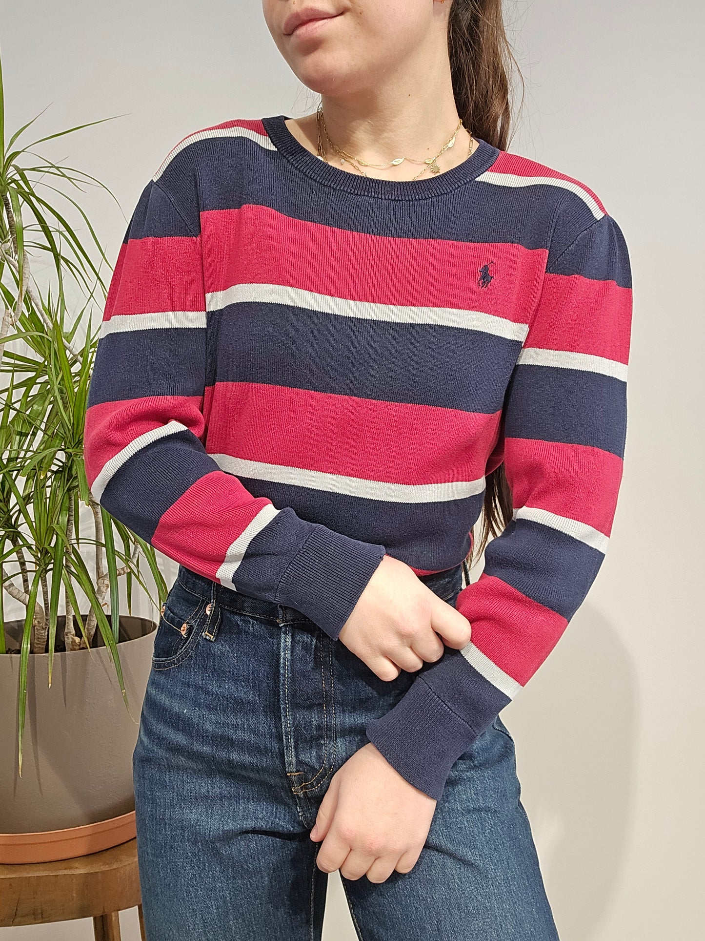 Pull à rayures rouges - XS/34