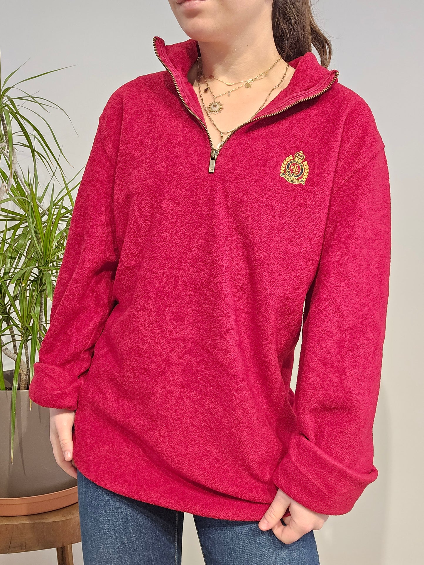 Pull camionneur en polaire rouge - XL/42