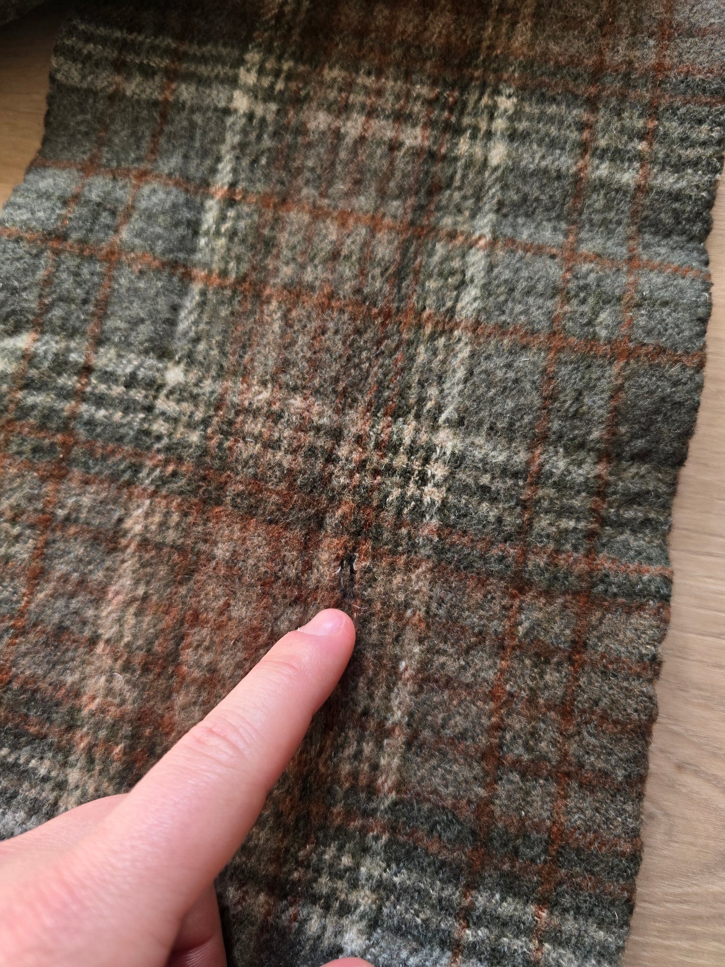 Écharpe en laine d'agneau écossaise à frange - TU