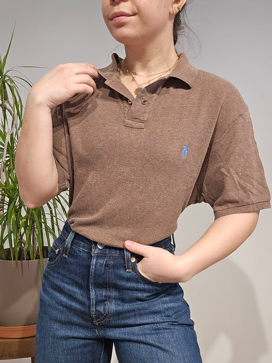 Polo marron - L