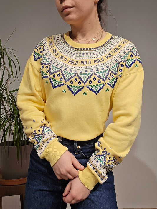 Sweat jaune à motifs collection récente - XS/S