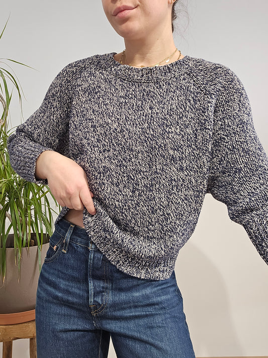 Pull en maille mélangé manches 3/4 - S
