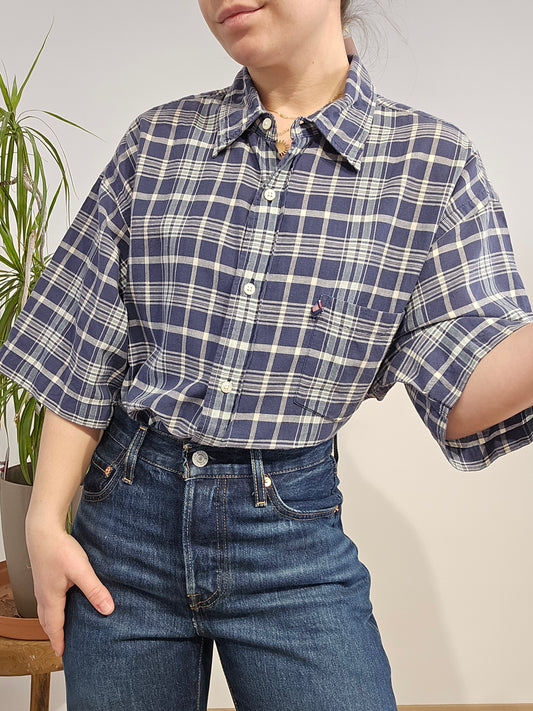 Chemise bleu à carreaux - L