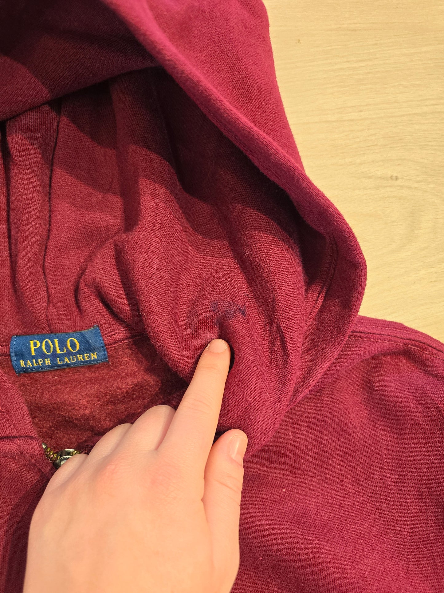 Veste à capuche bordeaux - S