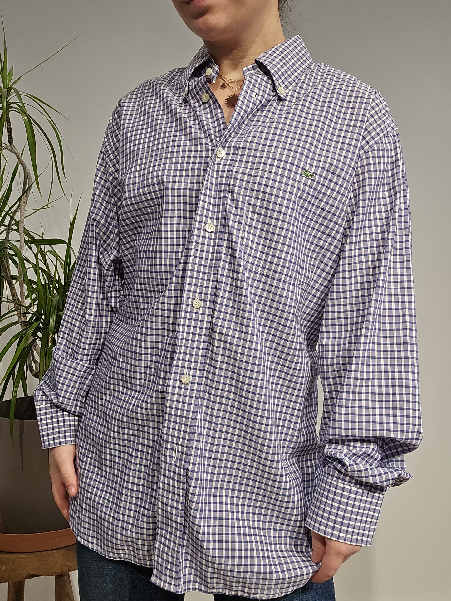 Chemise à carreaux violet - XL
