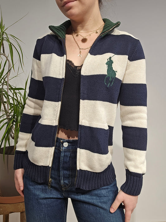 Veste en maille à rayures - XS
