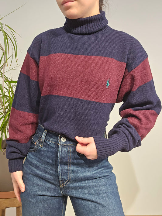 Pull col roulé en laine - L