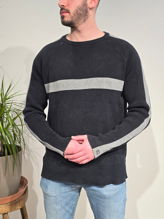 Pull col rond noir des années 80' - L