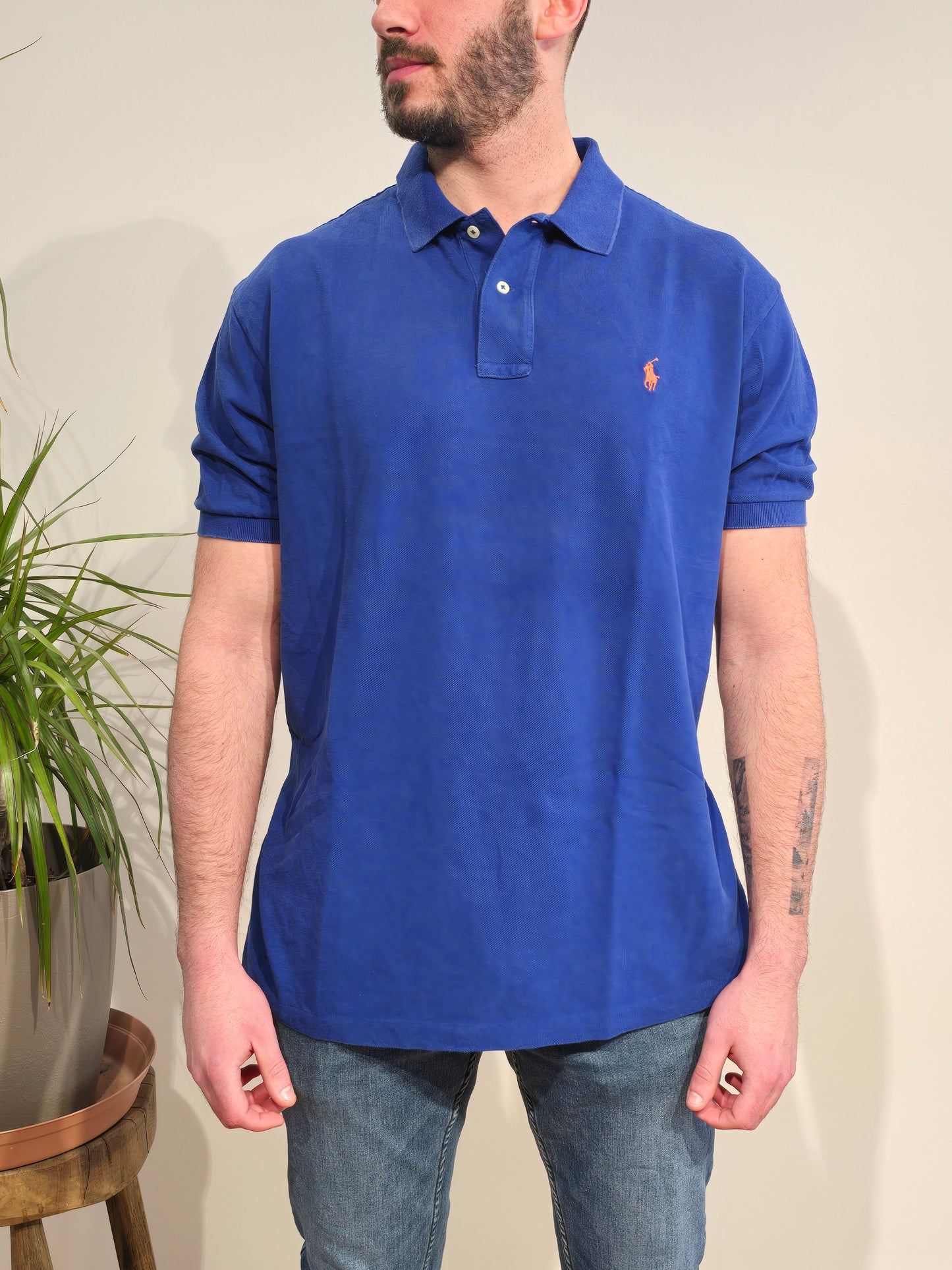 Polo bleu électrique - XL/42