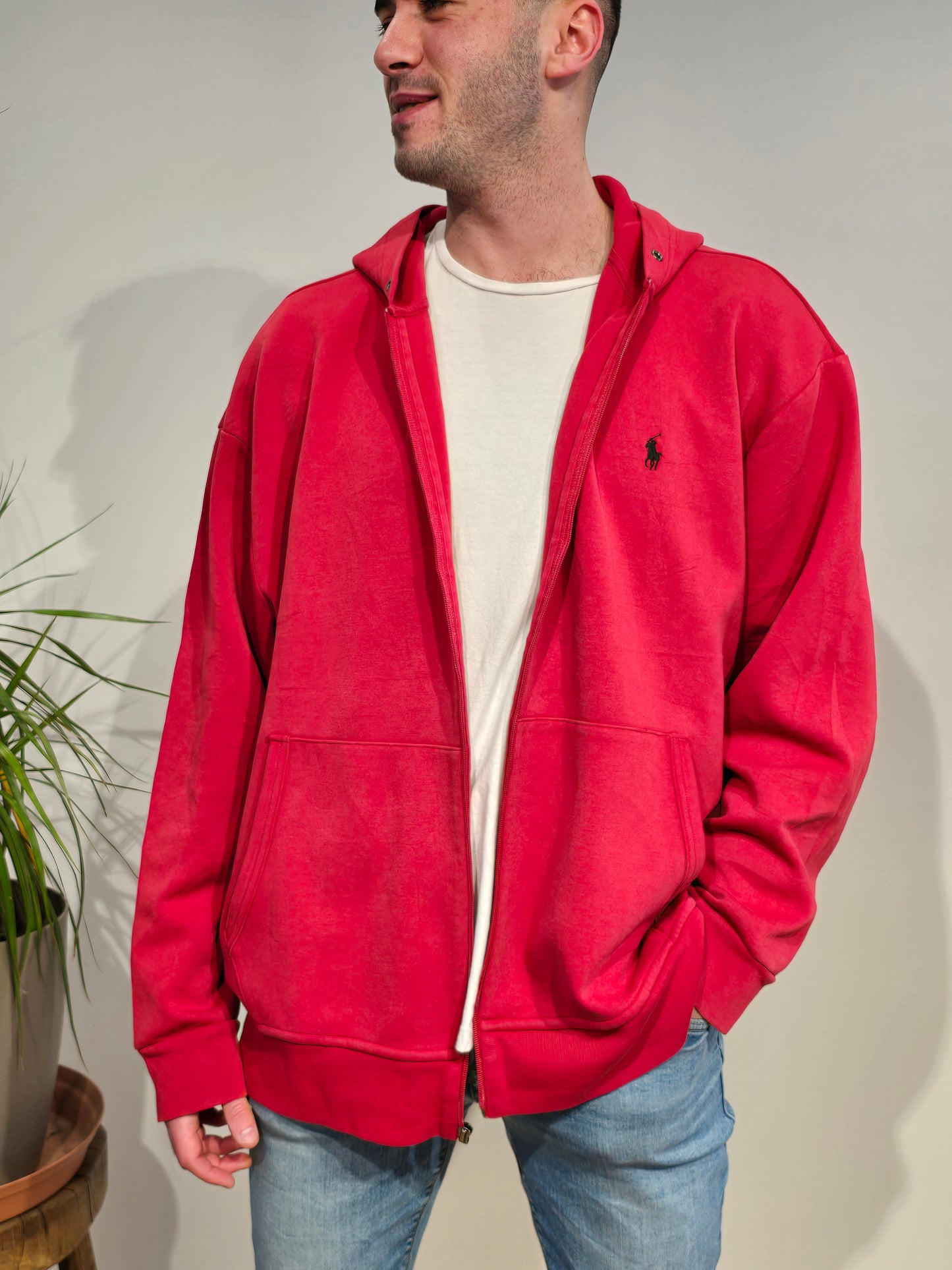 Sweat à capuche rouge - 3XL