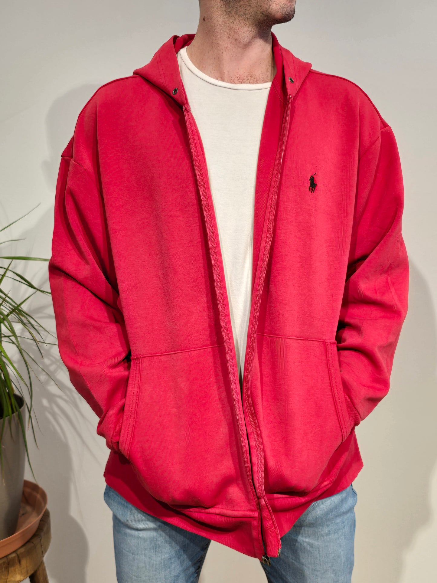 Sweat à capuche rouge - 3XL
