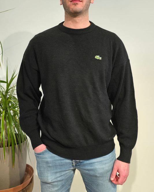 Pull col rond noir des années 80' - L