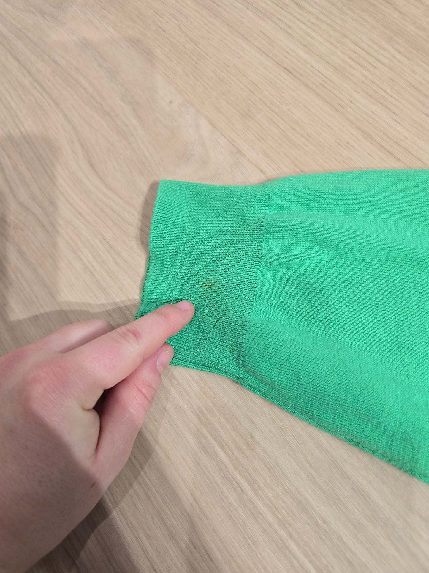 Pull col V en coton vert - XL