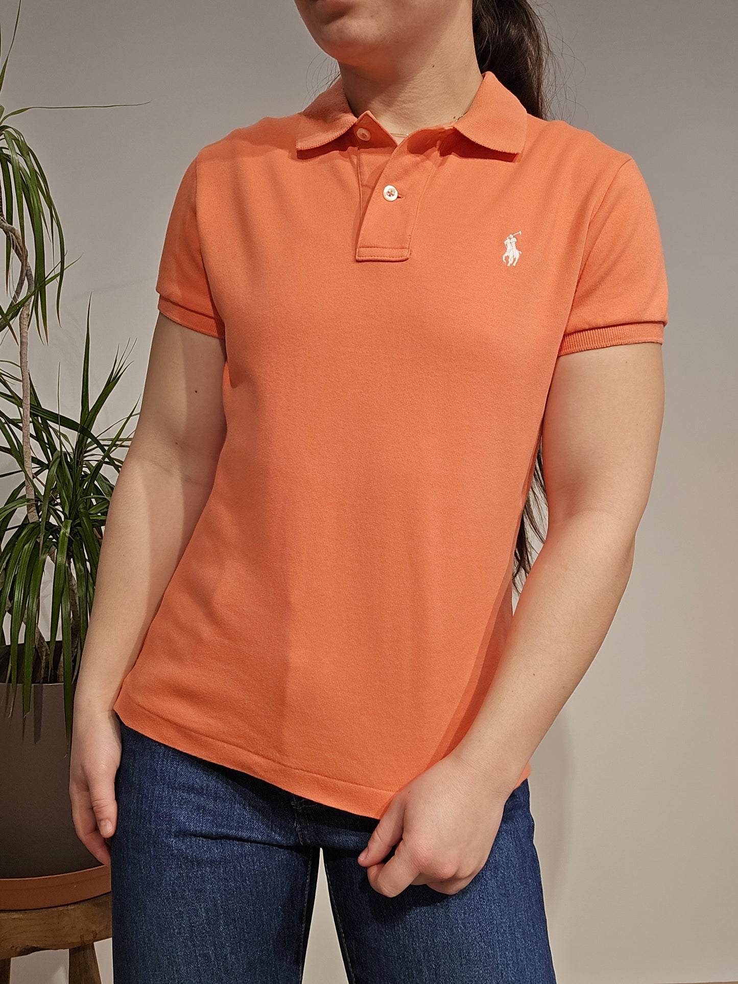 Polo en coton orange - S/M