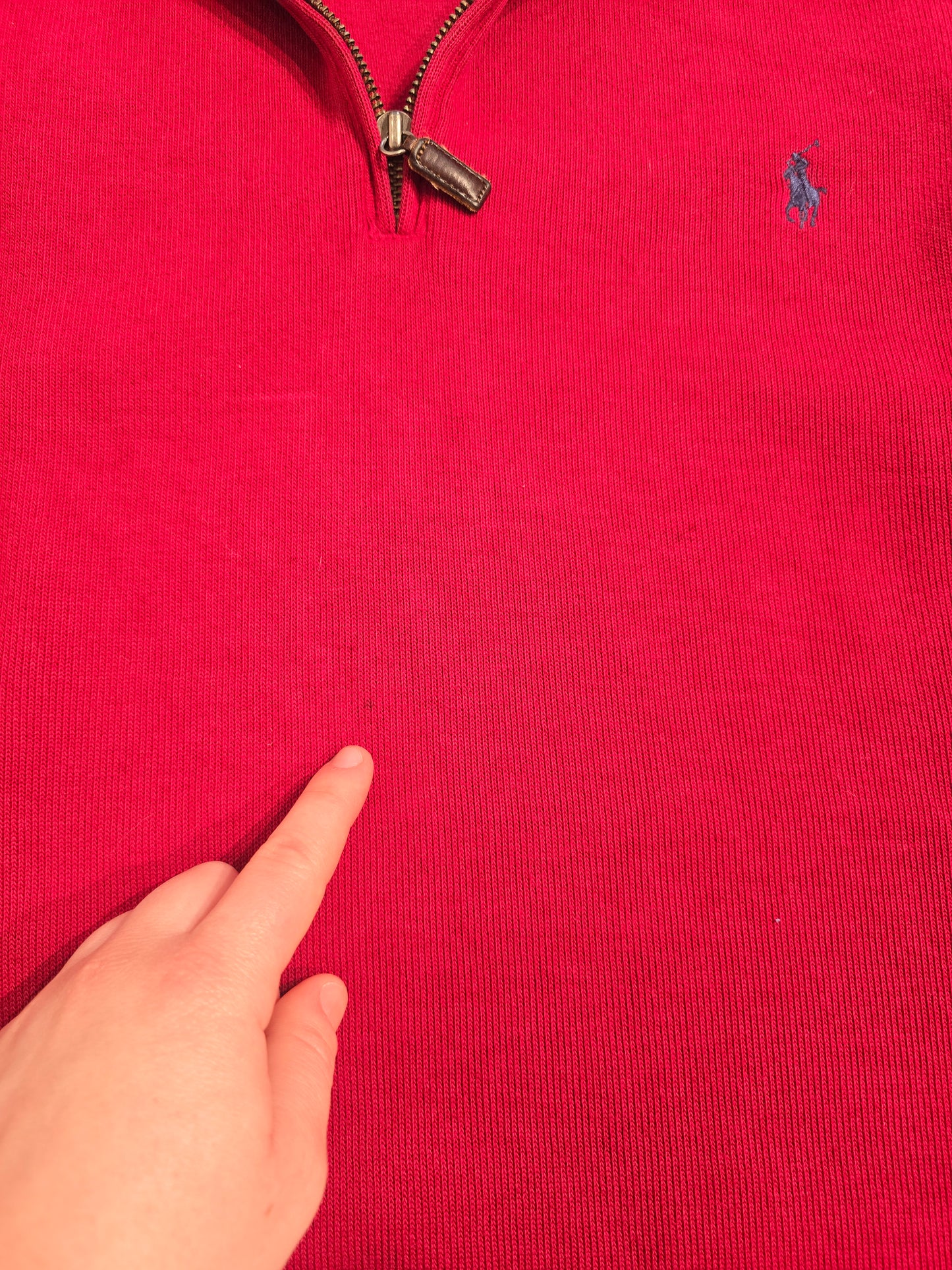 Pull camionneur en coton rouge - L