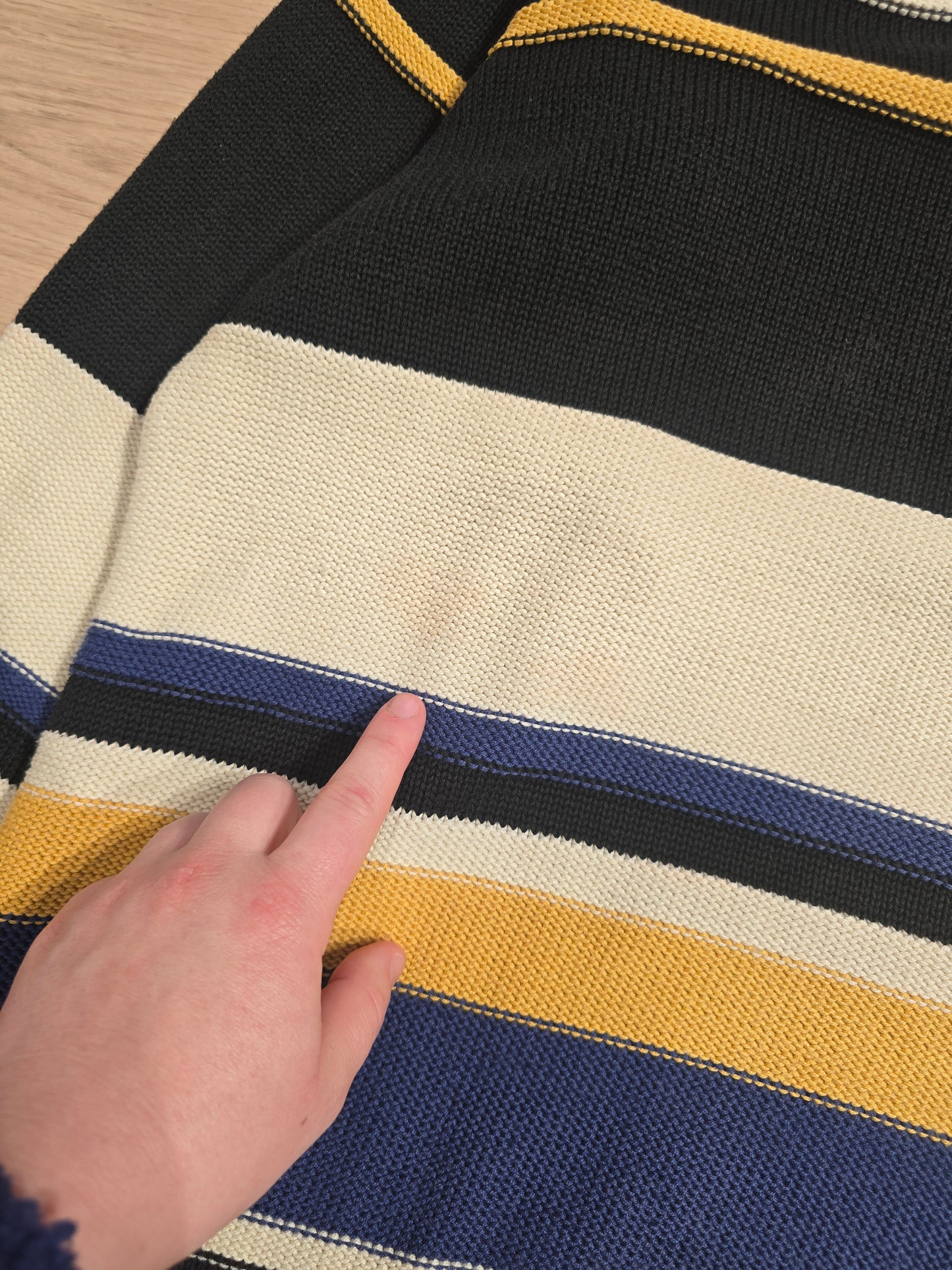 Pull col rond coloré des années 80' - XL/XXL