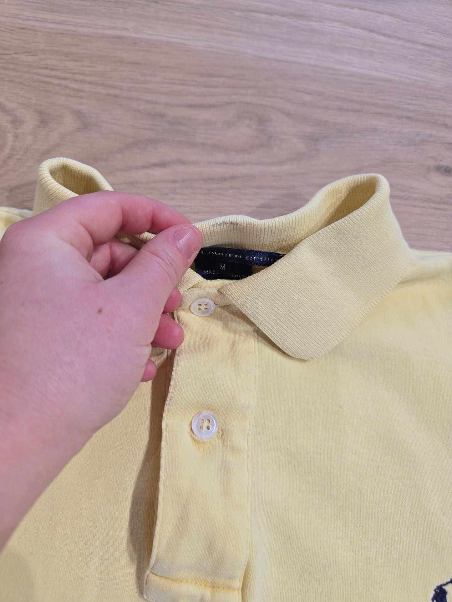 Polo débardeur en coton jaune - S/M