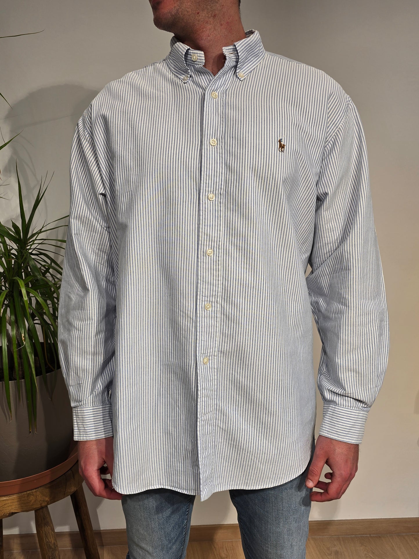 Chemise en coton à rayures - XL