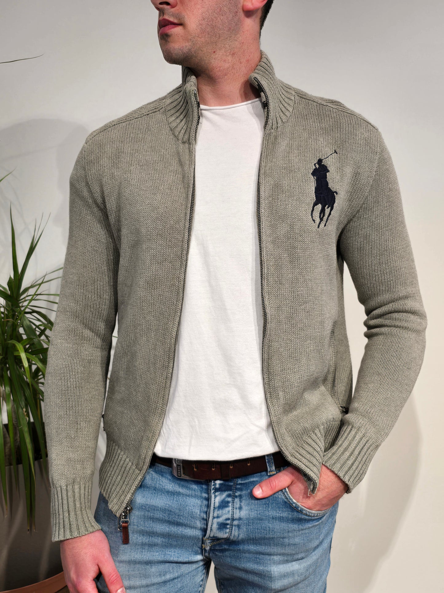 Veste en coton gris - S