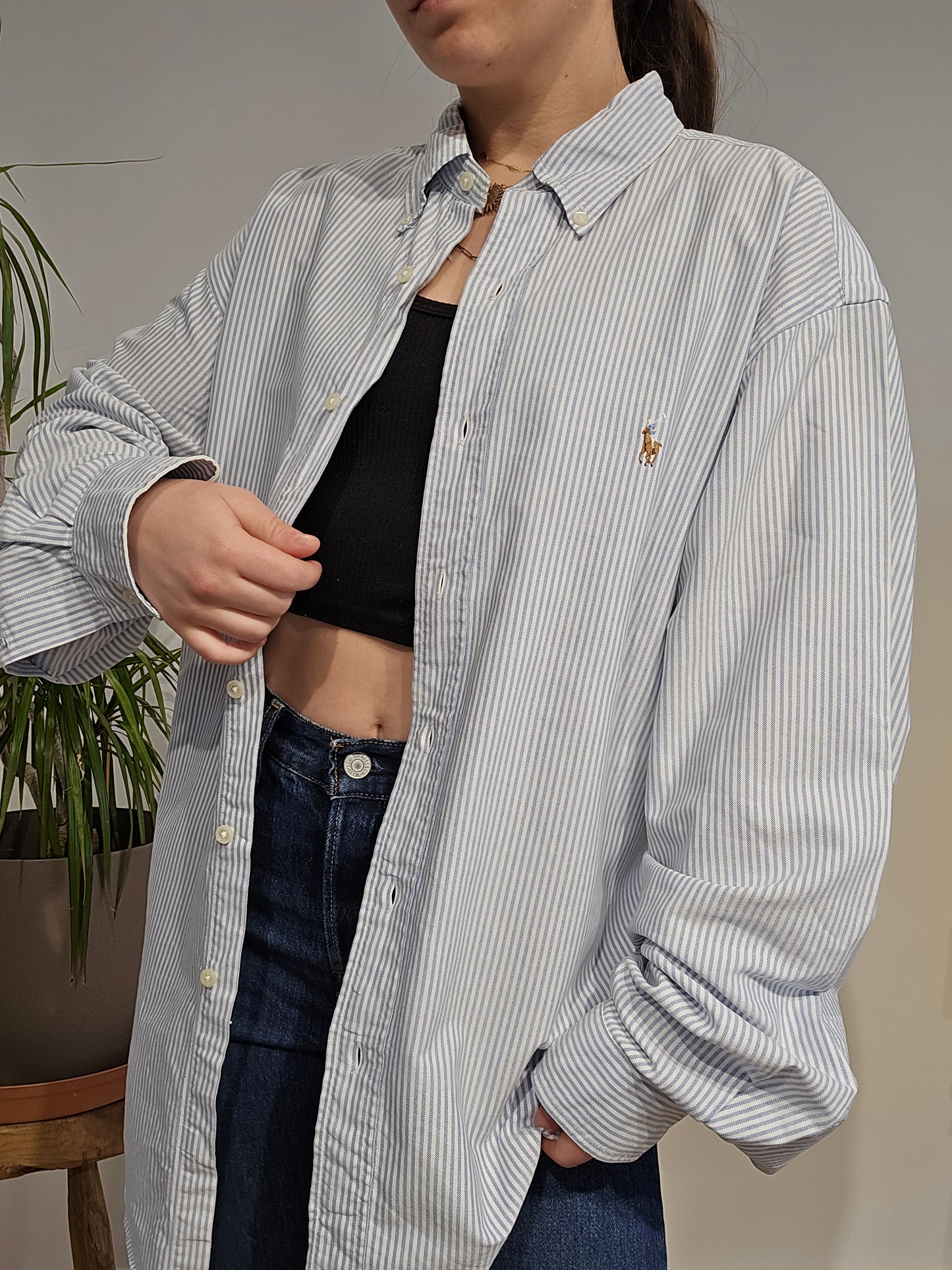 Chemise en coton à rayures - XL/XXL