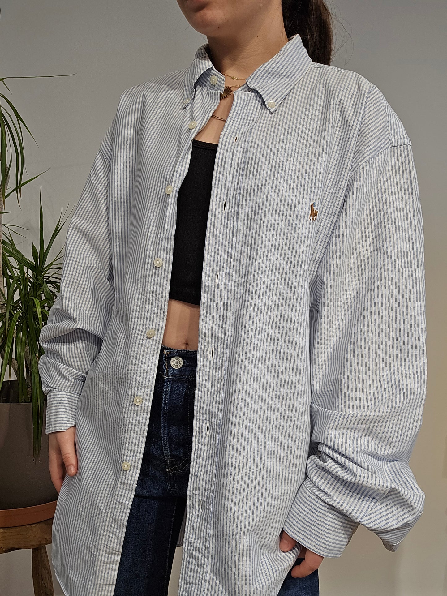 Chemise en coton à rayures - XL/XXL