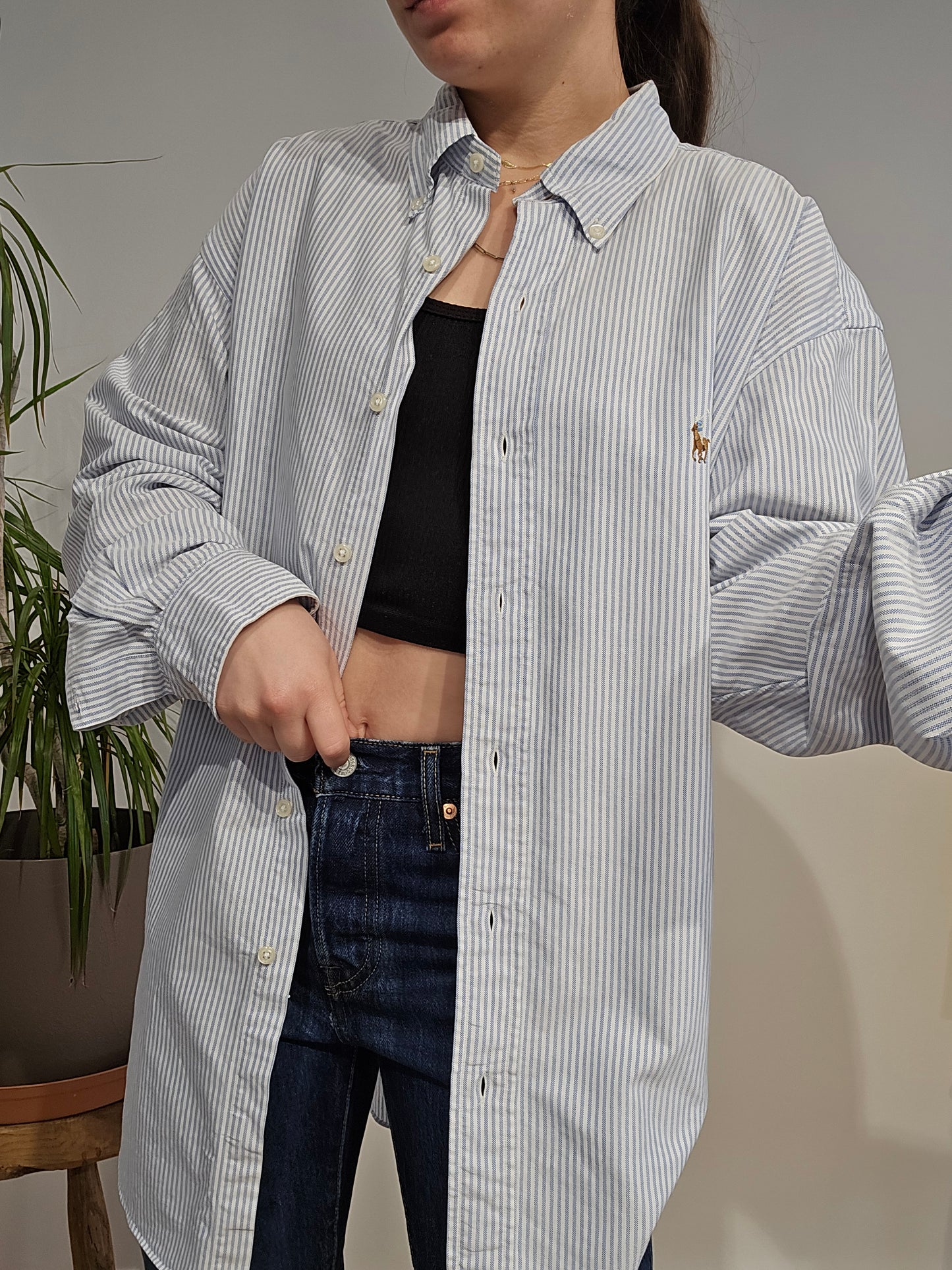 Chemise en coton à rayures - XL/XXL