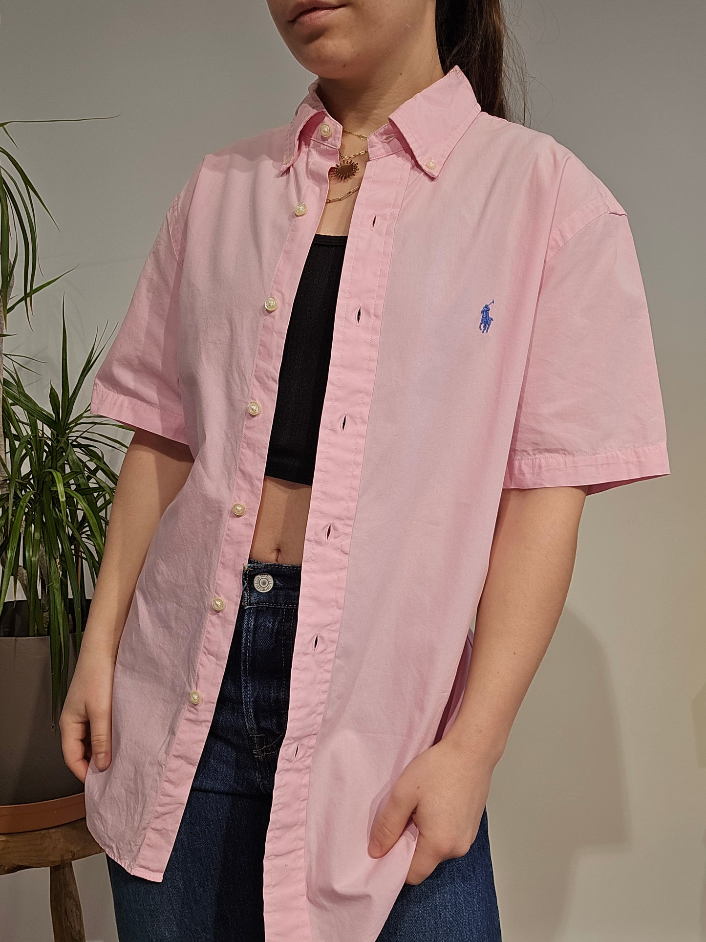 Chemise en coton rose - M